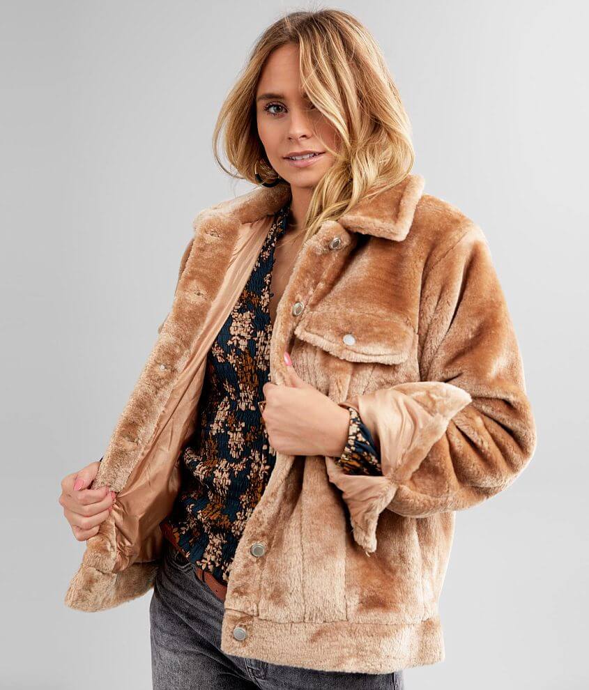 BKE Cozy Fleece Trucker Jacket