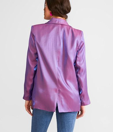 Know One Cares Iridescent Blazer BACK