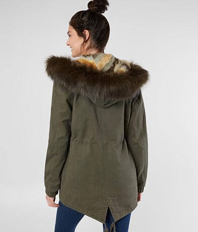 CoffeeShop Canvas Hooded Coat BACK