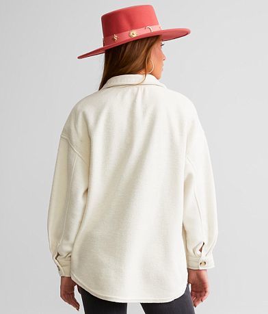 CoffeeShop Fleece Shacket BACK