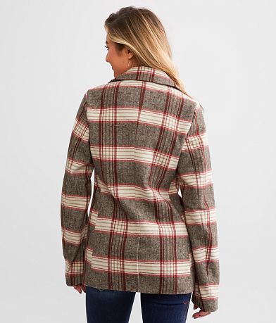 BKE Plaid Blazer back view