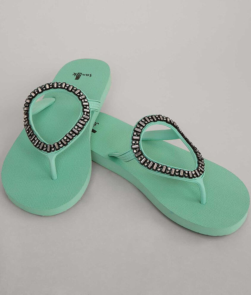 Sanuk Ibiza Monaco Flip - Women's Shoes in Mint Silver