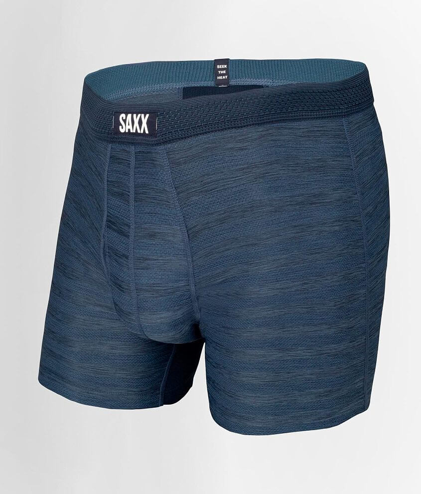 SAXX Hot Shot Stretch Boxer Briefs - Men's Boxers in Dark Denim Heather ...