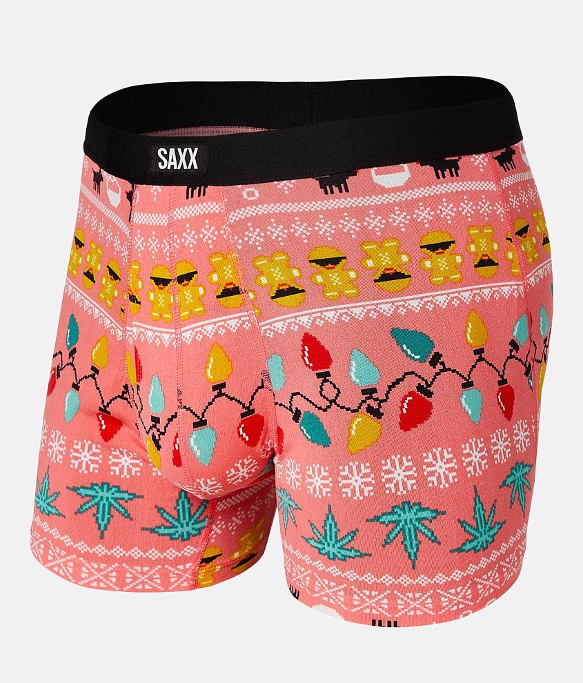 SAXX Daytripper Stretch Boxer Briefs - Men's Boxers in Coral Backed & Lit