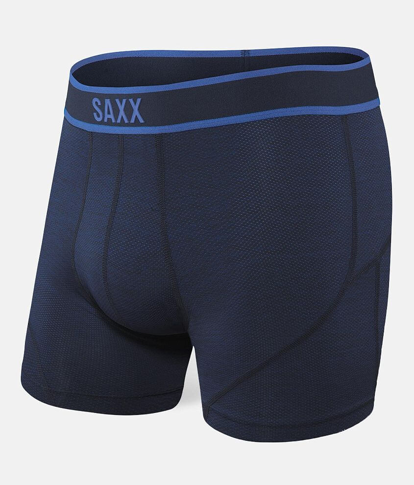 SAXX Kinetic Stretch Boxer Briefs - Men's Boxers in Blue Cross Dye | Buckle