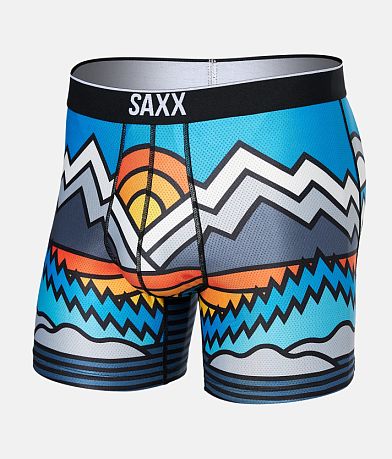 SAXX Volt Stretch Boxer Briefs - Men's Boxers in River Run Strip