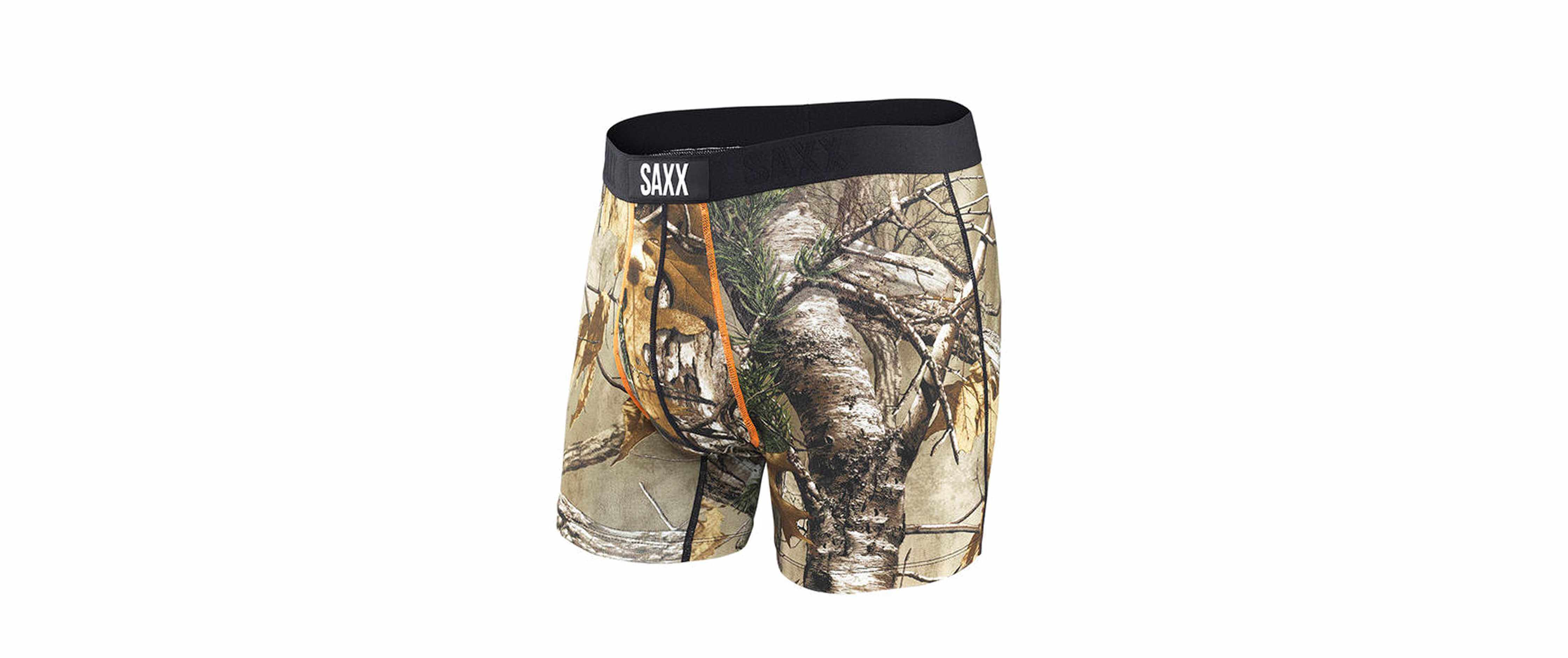 SAXX Ultra Stretch Boxer Briefs Clothing in Real Tree Extra Buckle