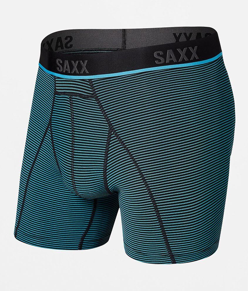 SAXX Kinetic HD Stretch Boxer Briefs - Men's Boxers in Cool Blue Mini  Stripe