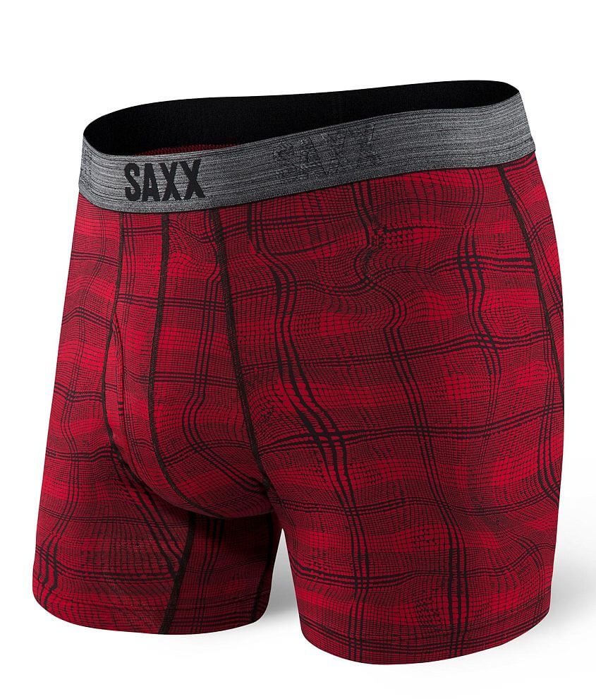 SAXX Platinum Stretch Boxer Briefs - Men's Boxers in Red Trippy Plaid ...