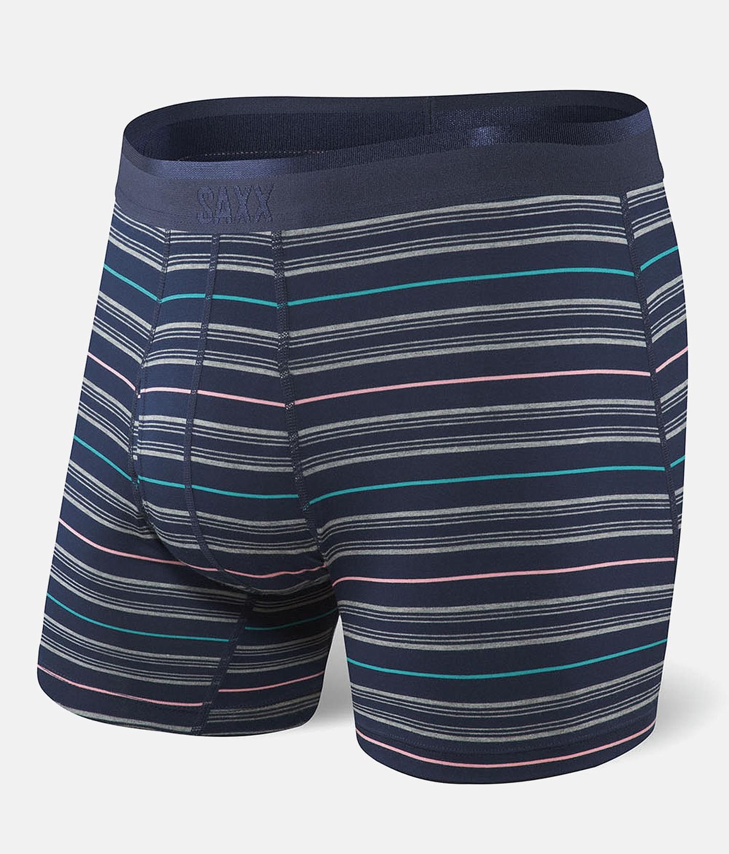 Saxx Men's Kinetic HD Boxer Brief - Grey Mini Stripe - TYLER'S