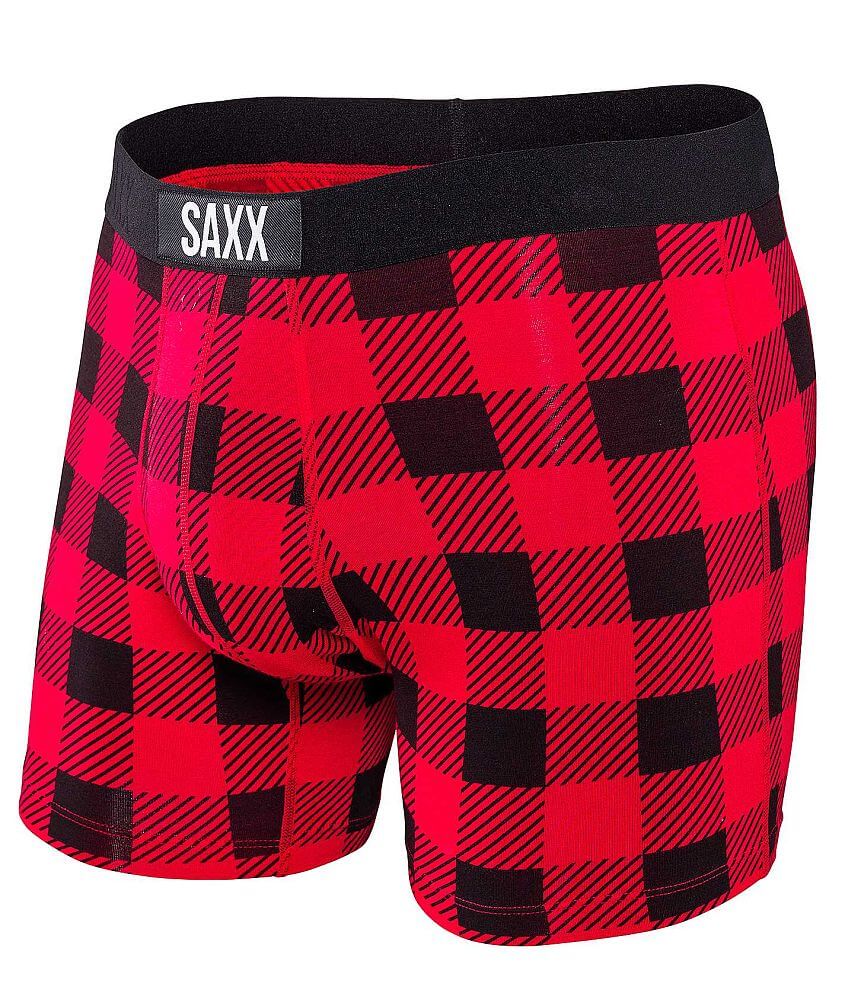 SAXX Vibe Stretch Boxer Briefs - Men's Boxers in Buffalo Plaid | Buckle