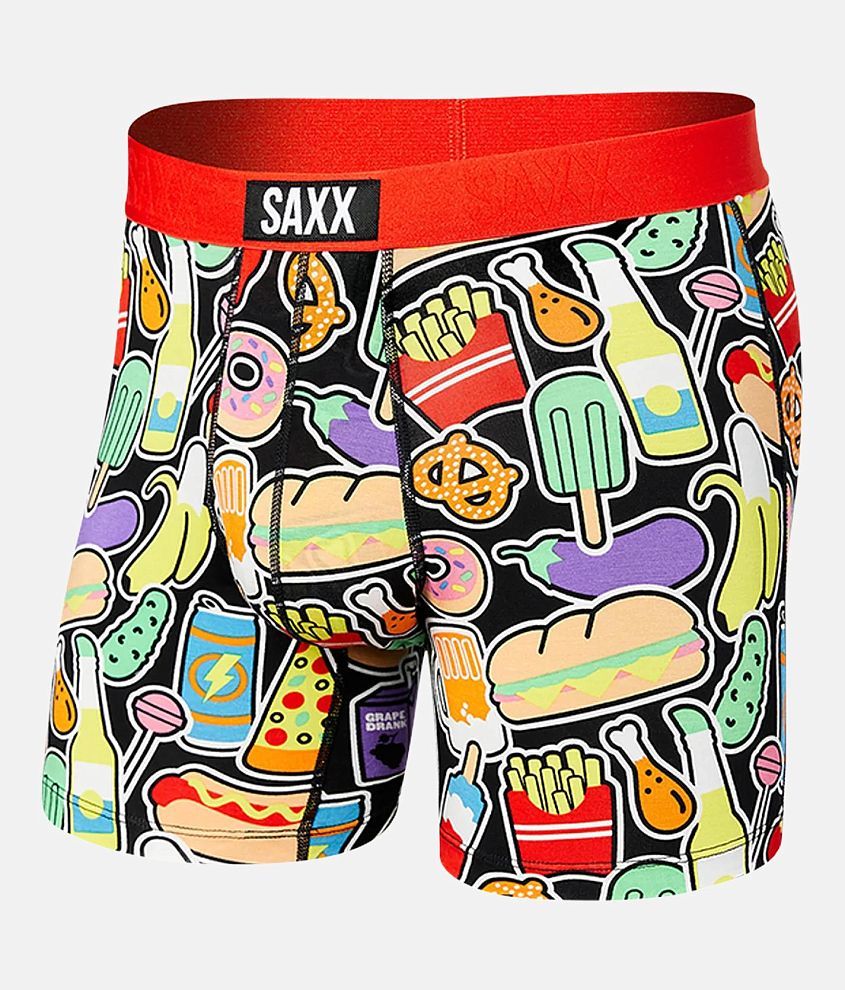 SAXX Vibe Stretch Boxer Briefs - Men's Boxers in Sticker Snacks