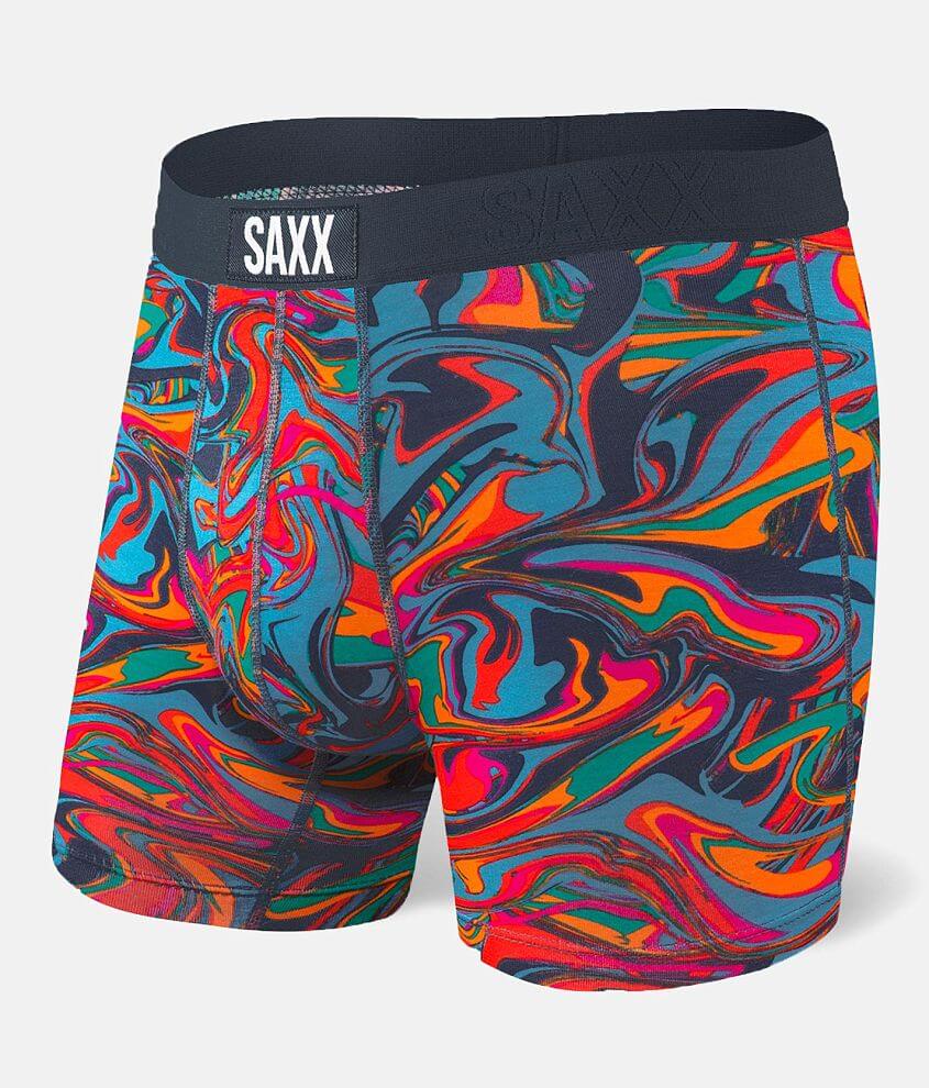 SAXX Vibe Stretch Boxer Briefs - Men's Boxers in Blue Cyclone | Buckle