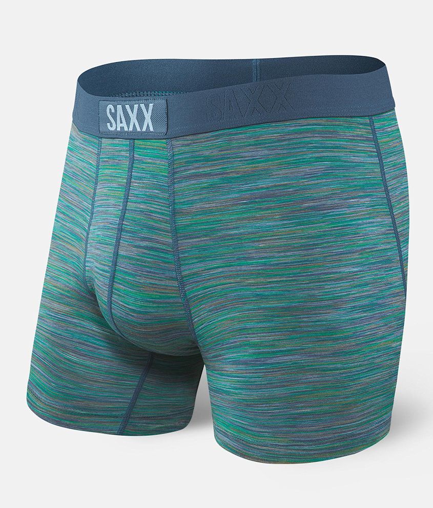 SAXX Vibe Stretch Boxer Briefs - Men's Boxers in Dk Denim Space Dye ...