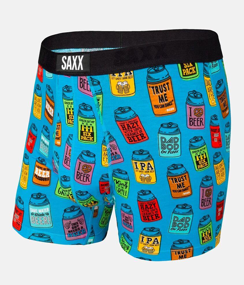 SAXX Vibe Stretch Boxer Briefs - Men's Boxers in Blue Dad Joke