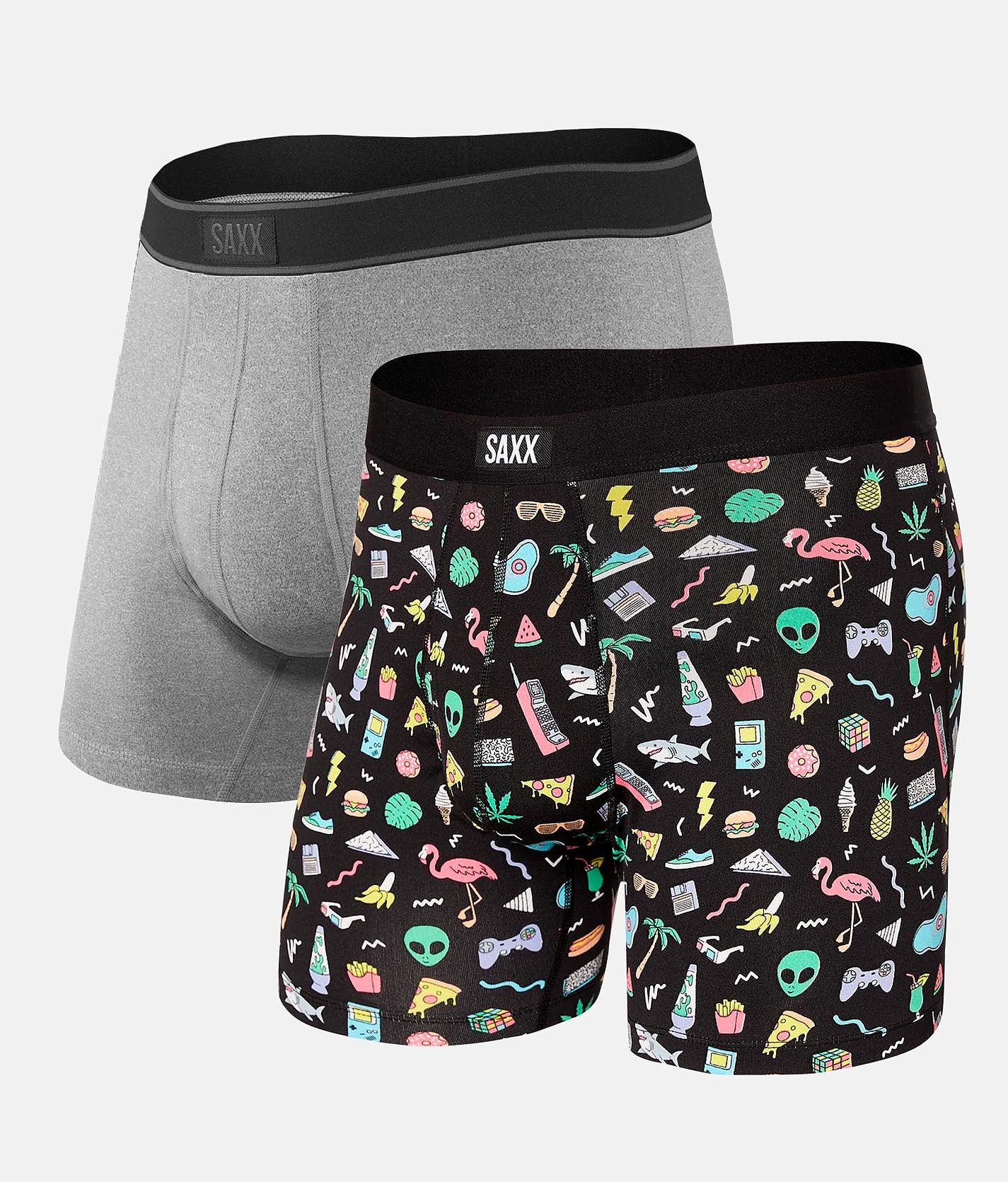 SAXX Daytripper 2 Pack Stretch Boxer Briefs - Men's Boxers in Fun