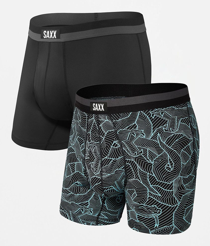 SAXX Sport Mesh 2 Pack Stretch Boxer Briefs - Men's Boxers in Blue ...