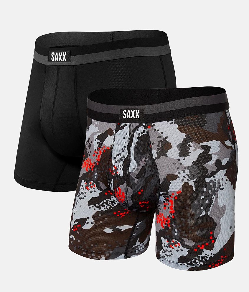 SAXX 3-Pack Vibe Super Soft Camo Boxer Briefs, Underwear