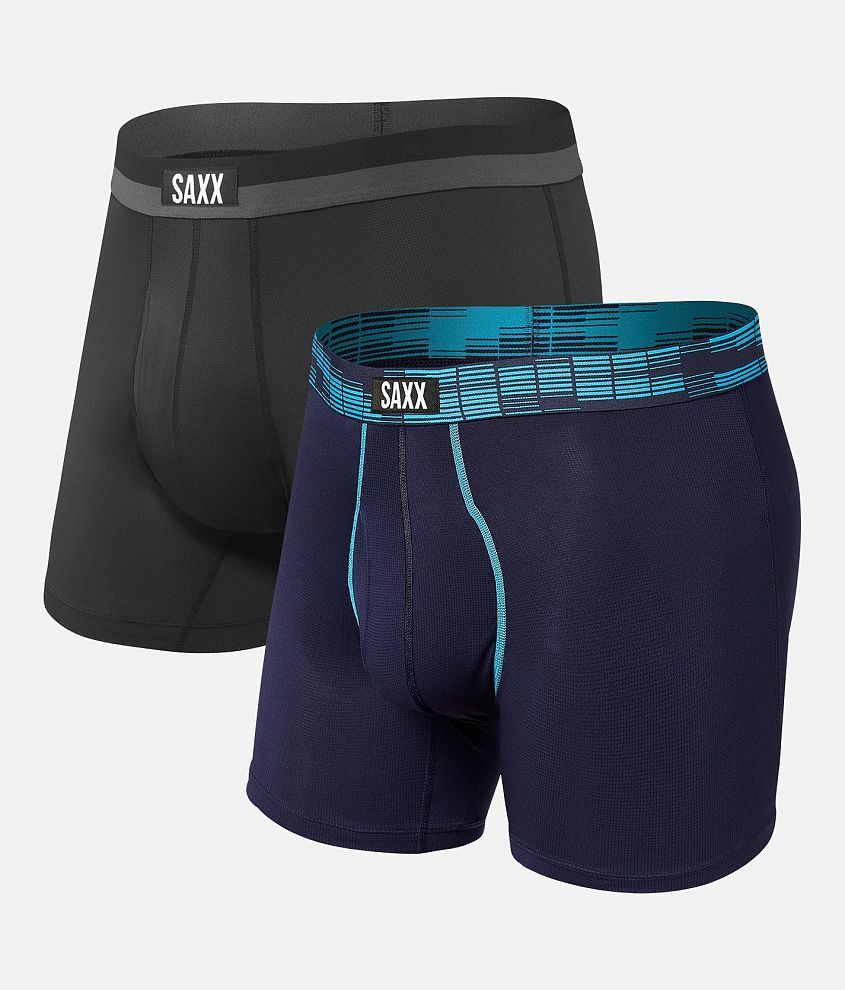 SAXX 2 Pack Sport Mesh Stretch Boxer Briefs - Men's Boxers in Navy Digi ...