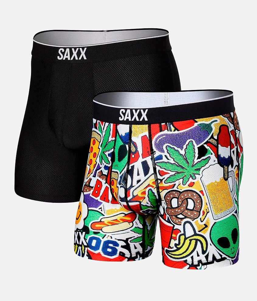 SAXX Volt 2 Pack Stretch Boxer Briefs - Men's Boxers in Party At  Settlemiers Blk