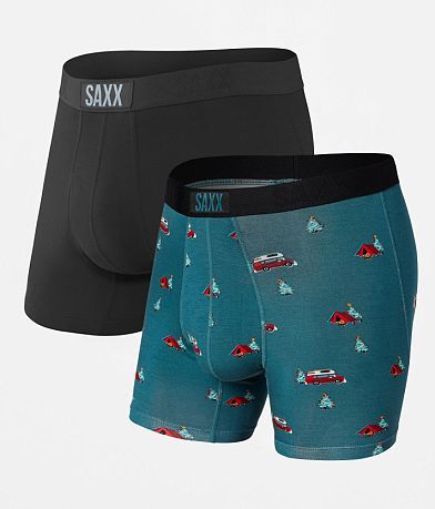 SAXX Kinetic Stretch Boxer Briefs - Men's Boxers in Red Cross Dye