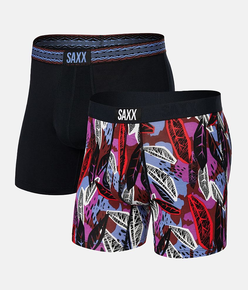 Saxx Men's Underwear Viscose/Elastane Blend 2 Pack Vibe Boxer