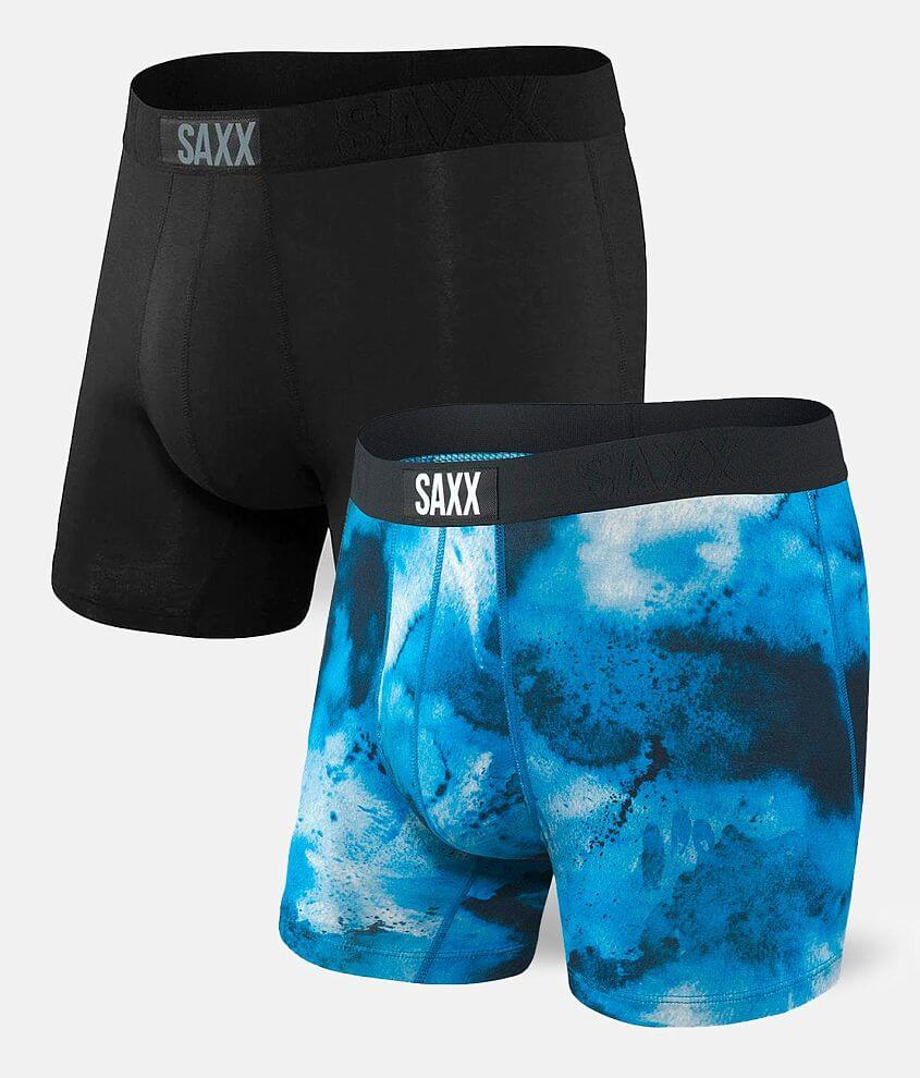 SAXX Vibe 2 Pack Stretch Boxer Briefs - Men's Boxers in Black