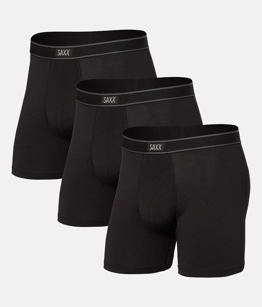 Three-Pack Black Boxers