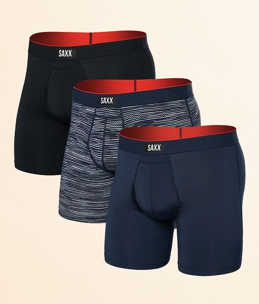 SAXX Multi-Sport Mesh 3 Pack Stretch Boxer Briefs front view