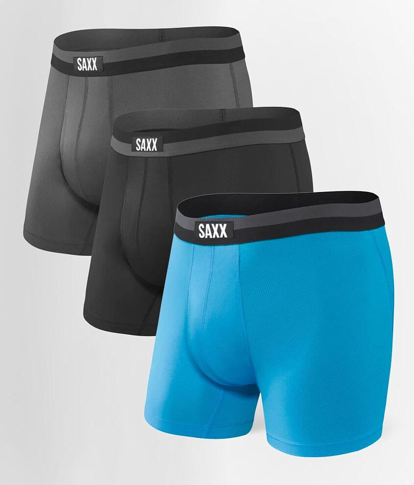 SAXX Sport Mesh 3 Pack Stretch Boxer Briefs front view