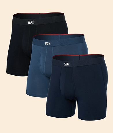 SAXX 3 Pack Vibe Extra Super Soft Stretch Boxer Briefs front view