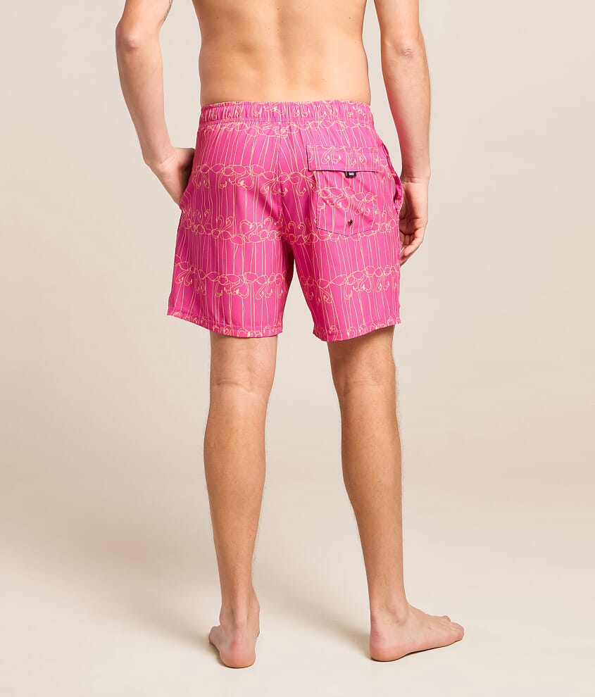 Oh Buoy Flamingo Stretch Swim Trunks
