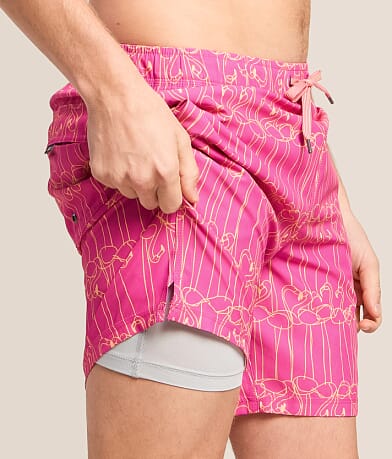Oh Buoy Flamingo Stretch Swim Trunks thumbnail 8