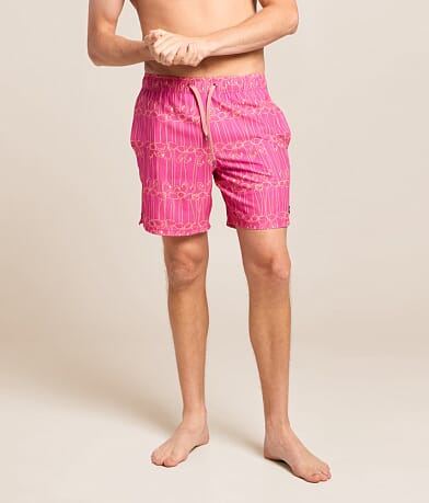 Oh Buoy Flamingo Stretch Swim Trunks thumbnail 2