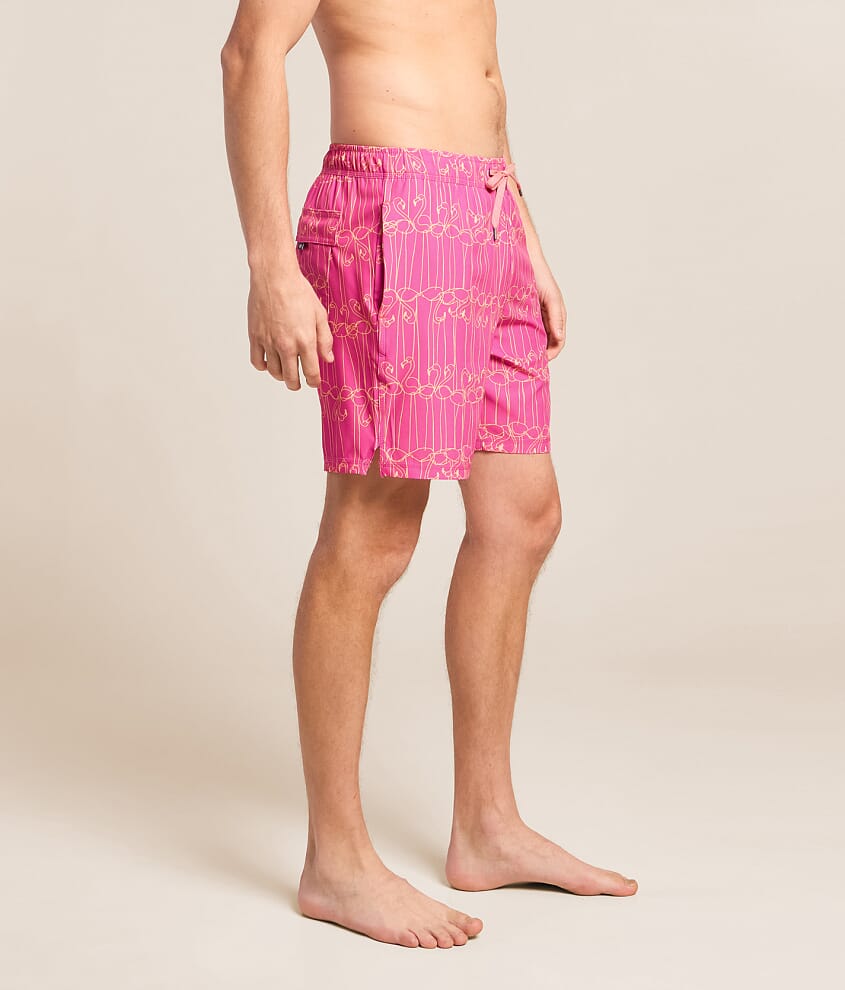 Oh Buoy Flamingo Stretch Swim Trunks