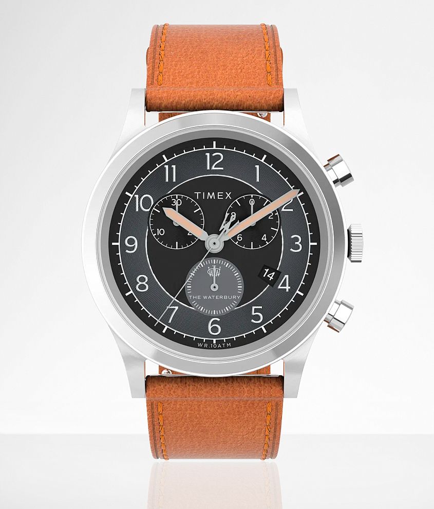 Timex Waterbury Traditional Leather Watch front view