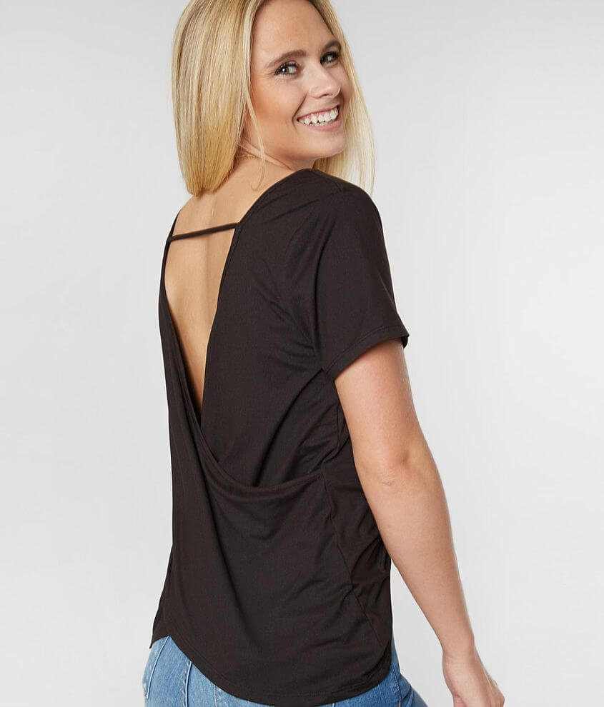 Daytrip Brushed Knit V-Neck Top - Women's Shirts/Blouses in Black | Buckle