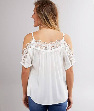 Gypsies &#38; Moondust Cold Shoulder Top back view