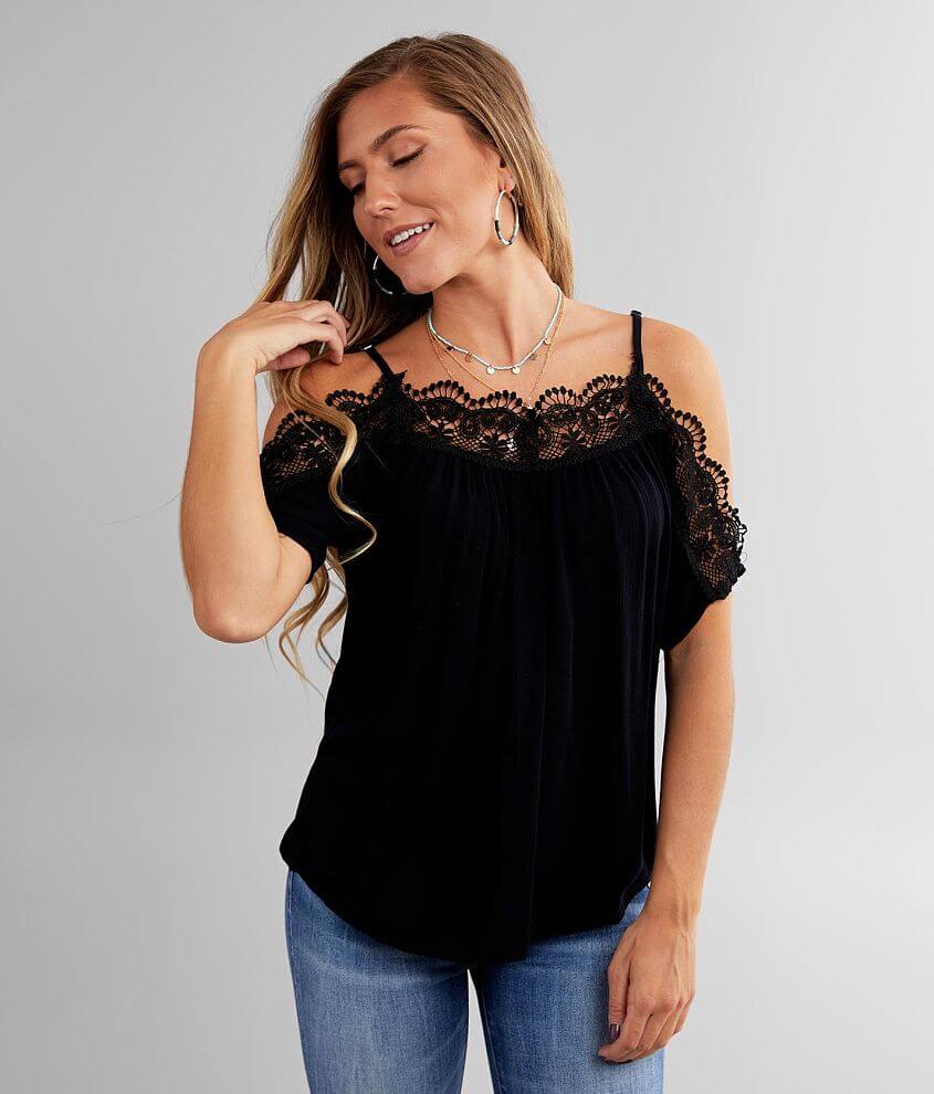 Gypsies & Moondust Cold Shoulder Top - Women's Shirts/Blouses in