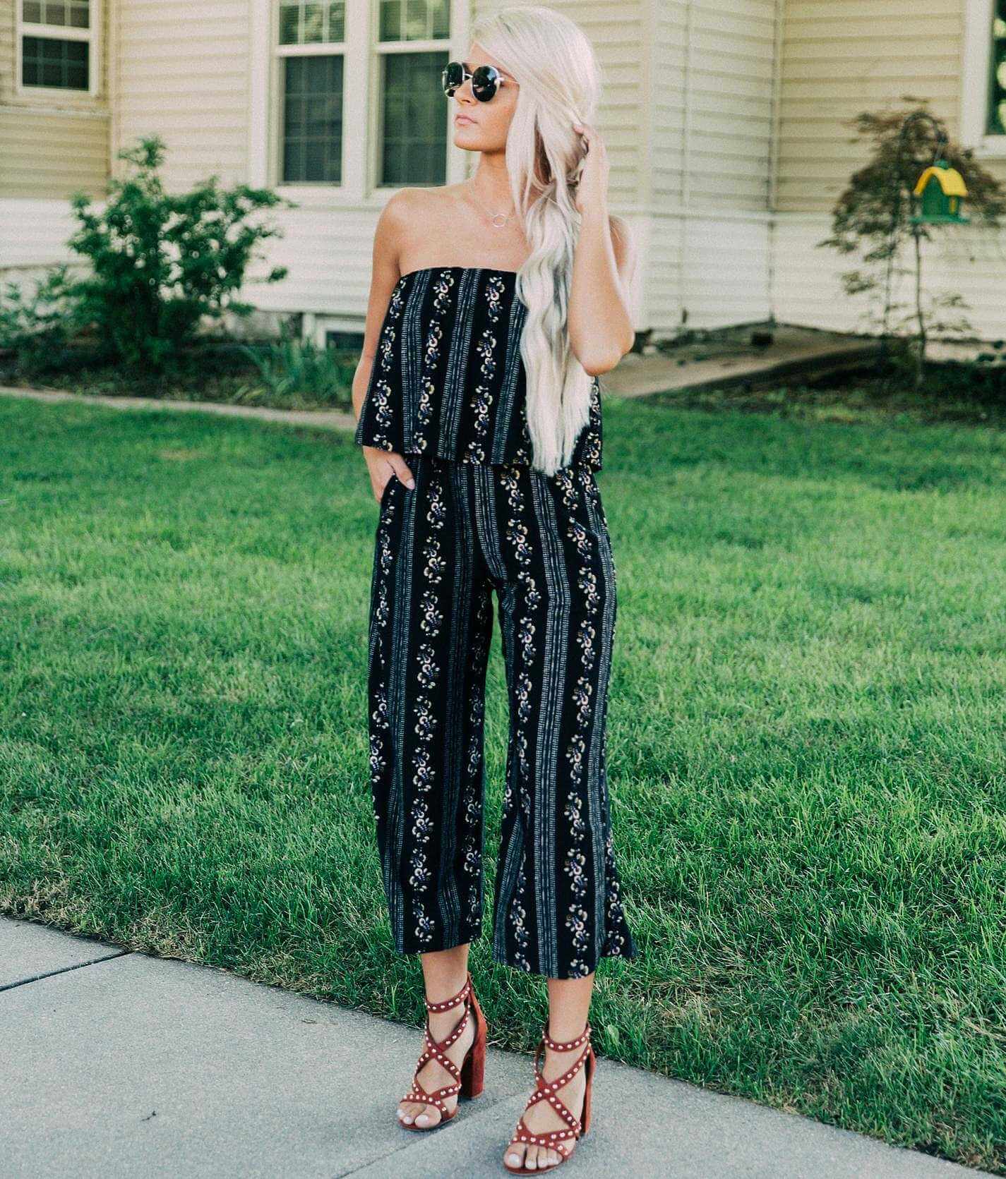 cropped leg jumpsuit