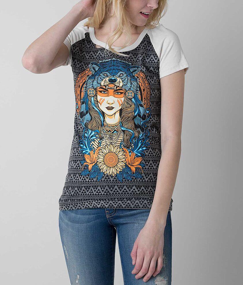 Secret Artist Wolf Headdress T-Shirt front view