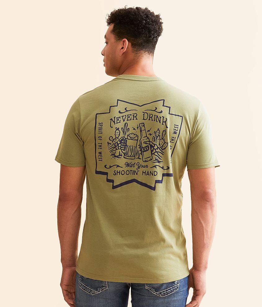 Sendero Provisions Co. Shootin' Hand Salud T-Shirt front view