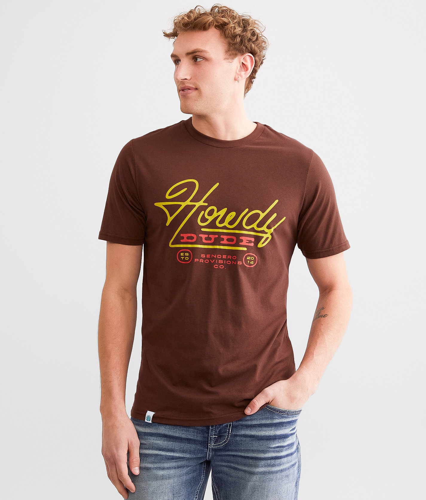 T-shirt Boxy Femme Sendero Howdy Dude - Taille M, Couleur Meerkat, Neuf Avec étiquettes