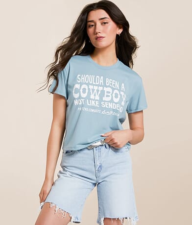 Sendero Provisions Co. Shoulda Been A Cowboy Cropped T-Shirt front view