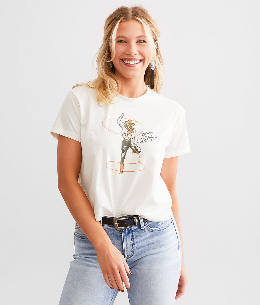 Sendero Provisions Co. Boot Scootin' Cropped T-Shirt front view