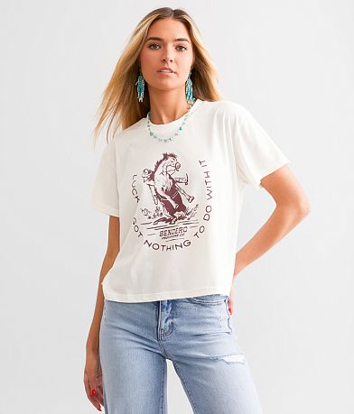Sendero Provisions Co. No Luck Cropped T-Shirt front view