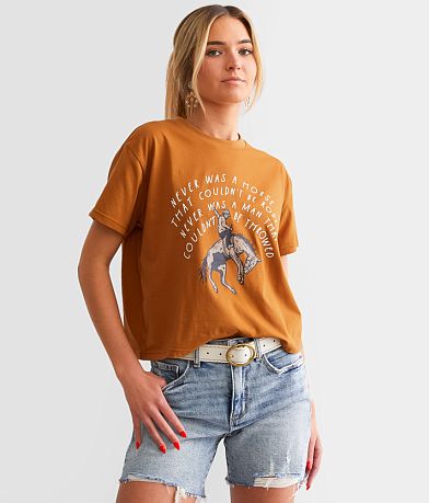 Sendero Provisions Co. Never Was A Horse Cropped T-Shirt front view