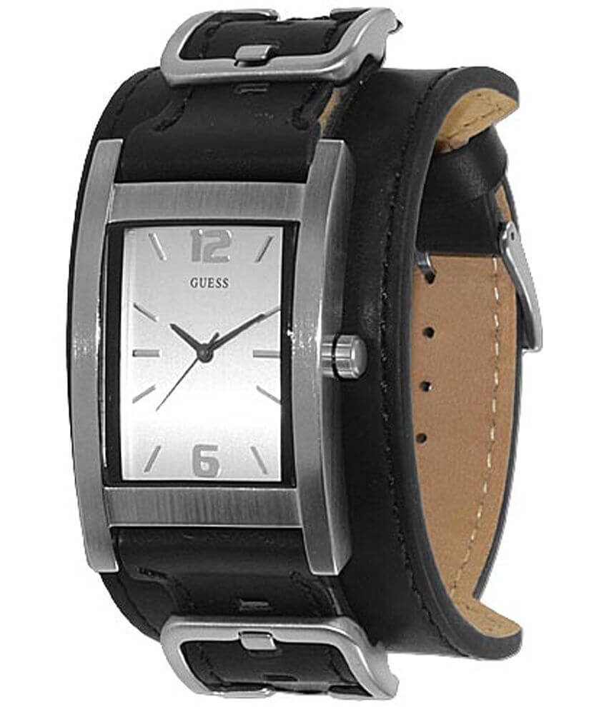 Guess leather hotsell cuff watch