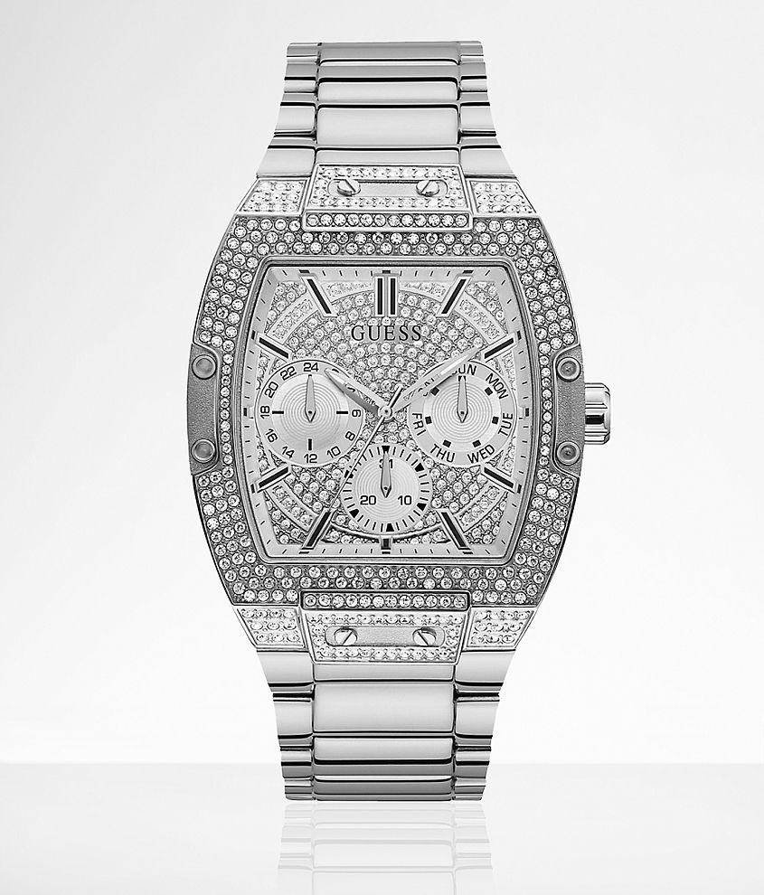 Guess silver tone online watch