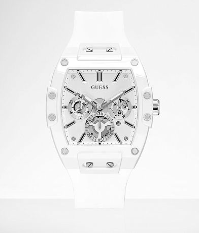 Guess White Watch front view